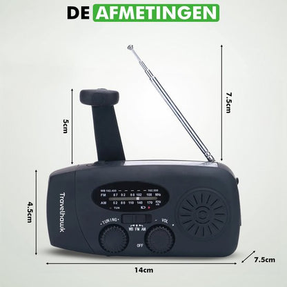 Travelhawk Noodradio – Met Zonnepaneel en Powerbank