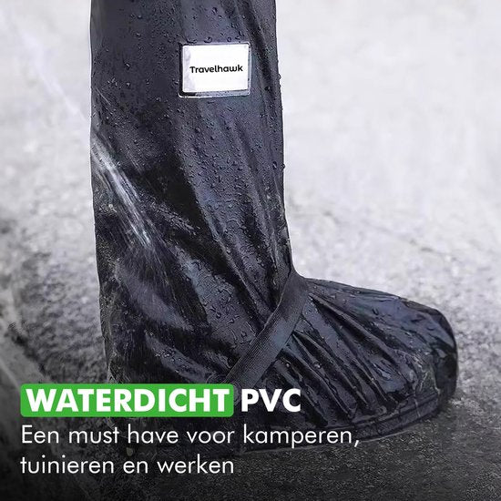Travelhawk Overschoenen Waterdicht Zwart