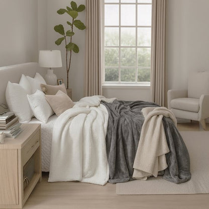 Travelhawk Fleece Deken 150×200 cm – Luxe Plaid Grijs