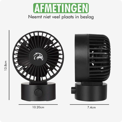 Travelhawk Mini USB Ventilator – Compact & Stil (< 40 dB)