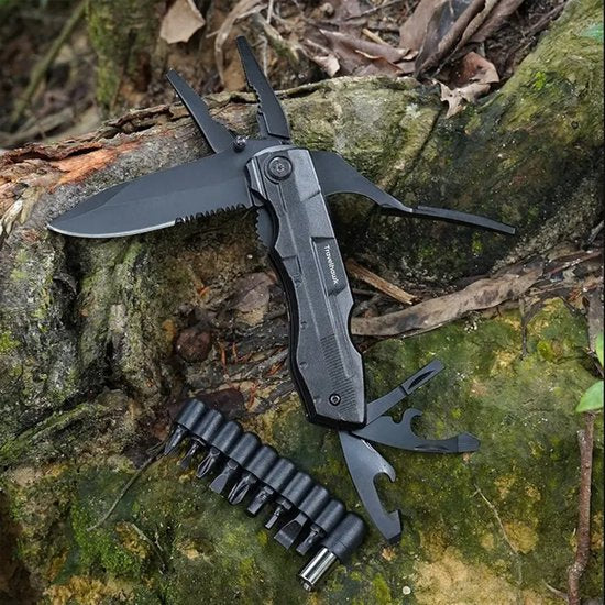 Travelhawk Multitool Zakmes – 14-in-1 Multifunctioneel Gereedschap