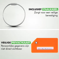 Set van 8 kofferlabels