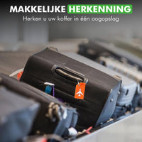 Kofferlabel openklapbaar met naamlabel