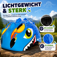 Blauwe kinderfietshelm maat XS 46-51 cm Travelhawk