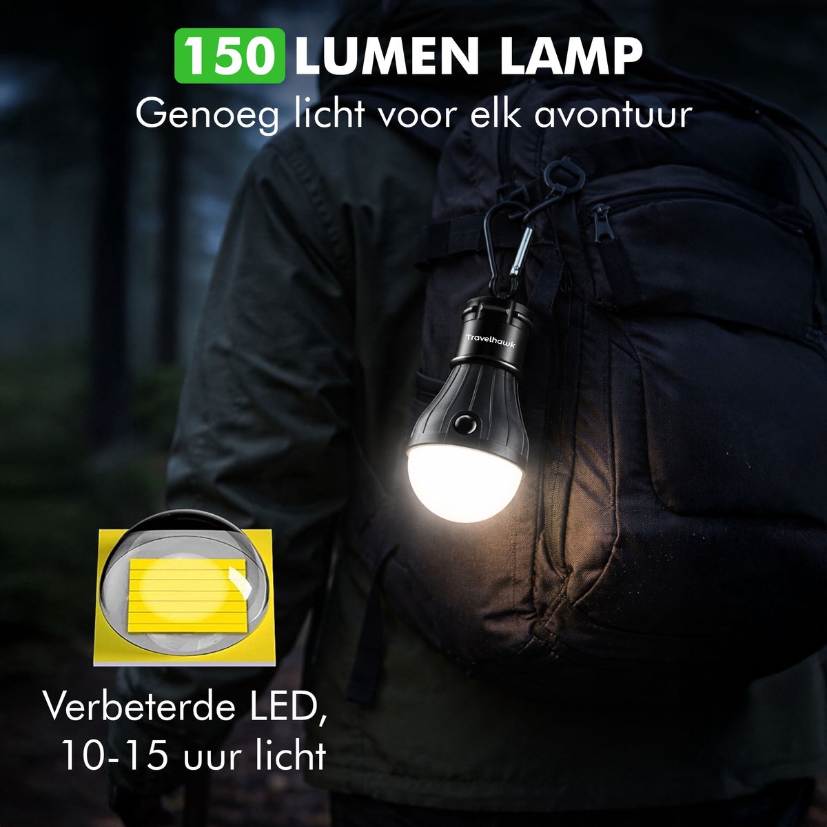 lamp voor tent Travelhawk Camping Lamp 4 Stuks
