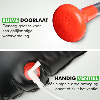 Close-up Travelhawk campingdouche slang en sproeier