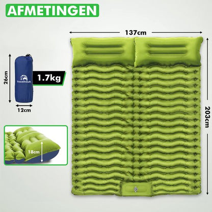 Close-up van Travelhawk 2-persoons slaapmat oppervlak