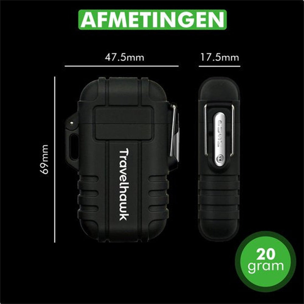 Close-up van Travelhawk plasma aansteker elektrische boog