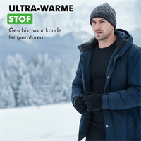 Close-up van Travelhawk thermokleding zwart materiaal