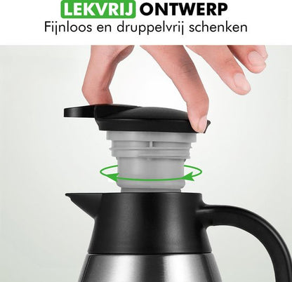 Close-up van Travelhawk thermoskan isolatielaag en dop