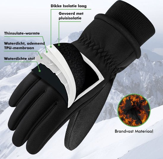 Close-up van Travelhawk touchscreen handschoenen vingertoppen