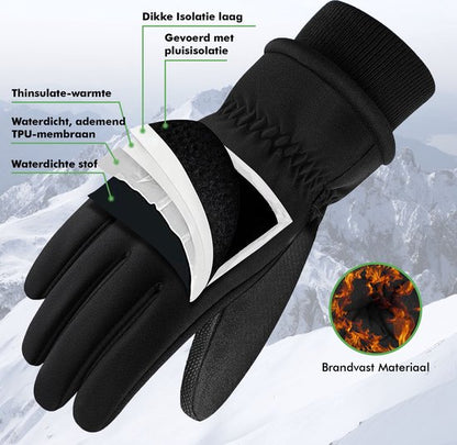 Close-up van Travelhawk touchscreen handschoenen vingertoppen