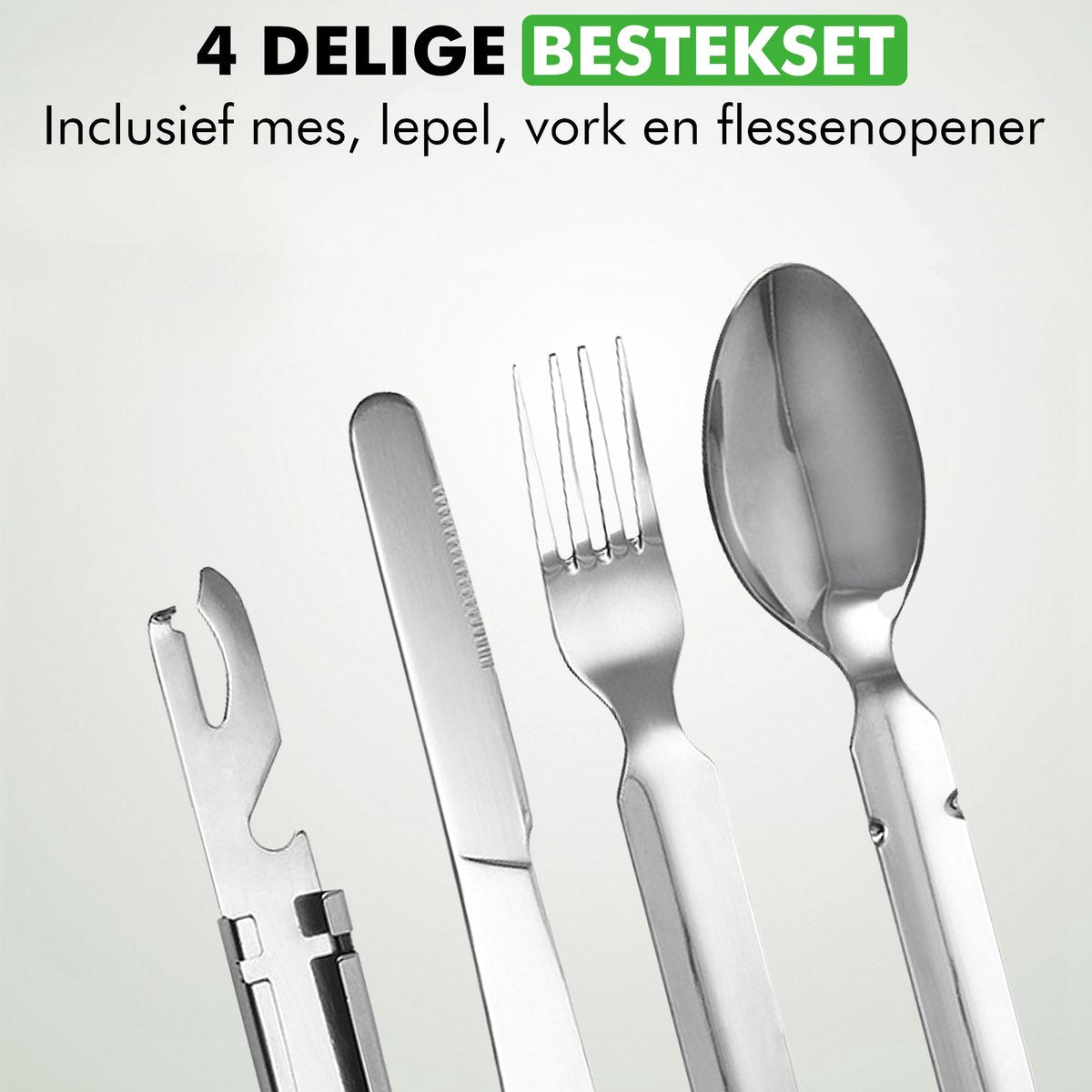 Close-up van vork Travelhawk reisbestek met gladde afwerking