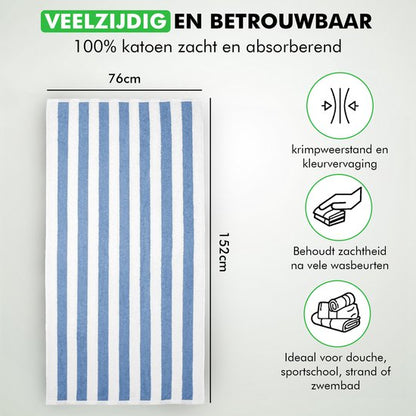 Close-up van zacht microvezel strandlaken