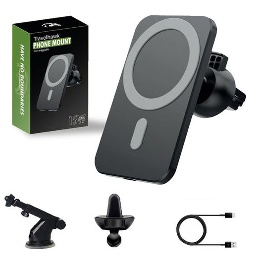 Compact ontwerp van Travelhawk MagSafe telefoonhouder auto voor veilige ritten