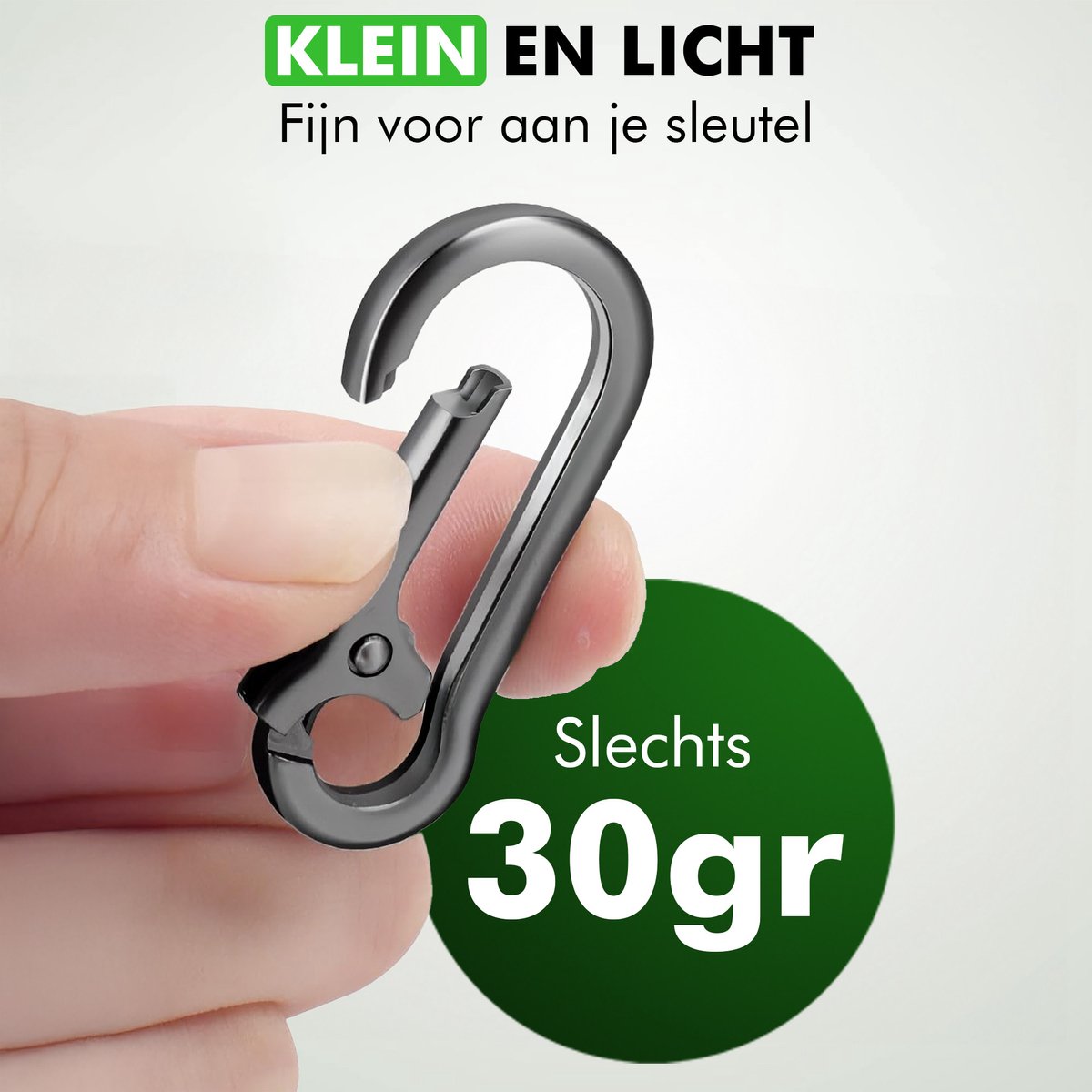 Compacte karabijnhaak voor sleutels en outdoor