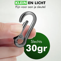Compacte karabijnhaak voor sleutels en outdoor