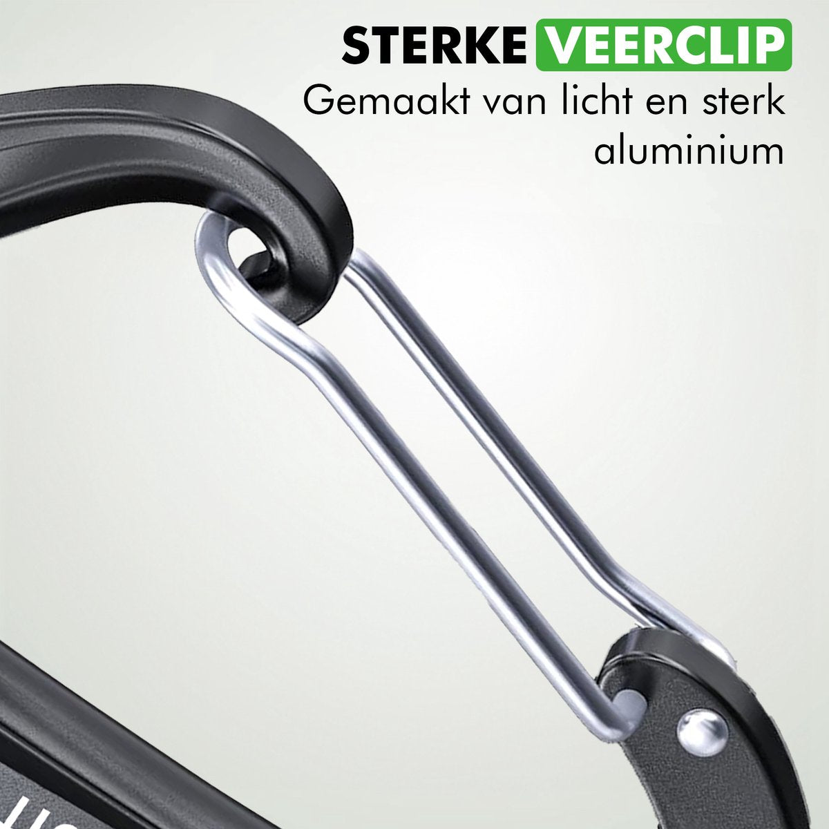 Compacte musketonhaak voor camping en reizen