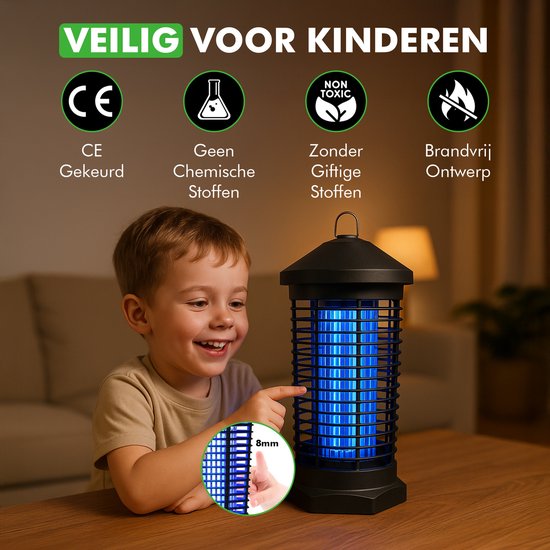 Detail van Travelhawk muggenlamp rooster en materiaal