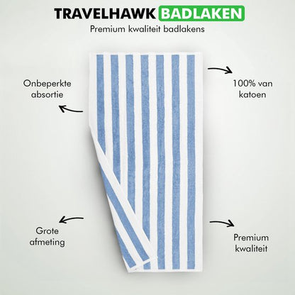 Detail van Travelhawk strandlaken zandafstotend oppervlak