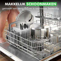 Detail van randen en ontwerp van Travelhawk reisbestek