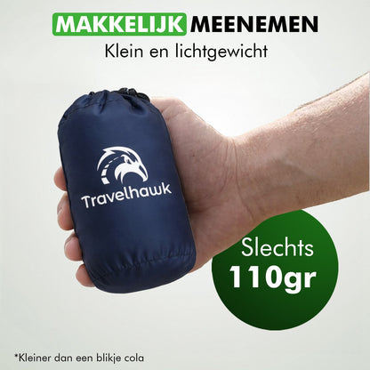 Groen reiskussen voor backpackers en kampeerders