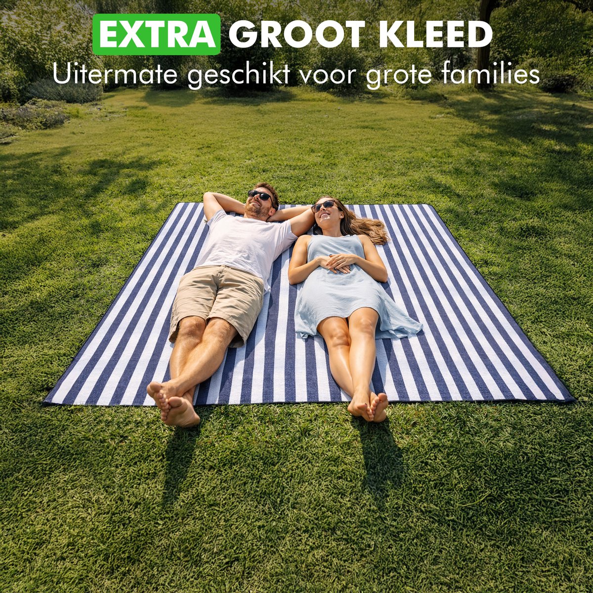 Groot strandkleed voor familie picknicks