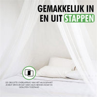 Grote Travelhawk klamboe over bed of hangmat