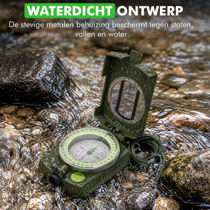 Inklapbaar zakkompas voor wandelen en survival