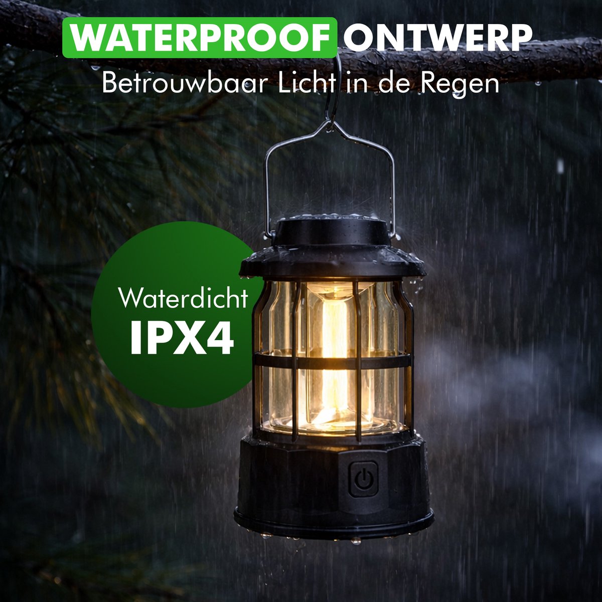 lamp voor tent Travelhawk Camping Lamp 2 Stuks Zwart
