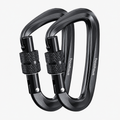 Travelhawk Karabijnhaak Aluminium Zwart – Schroefsluiting