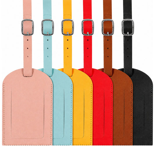 Travelhawk kofferlabels set van 6 in verschillende kleuren voor koffers en bagage