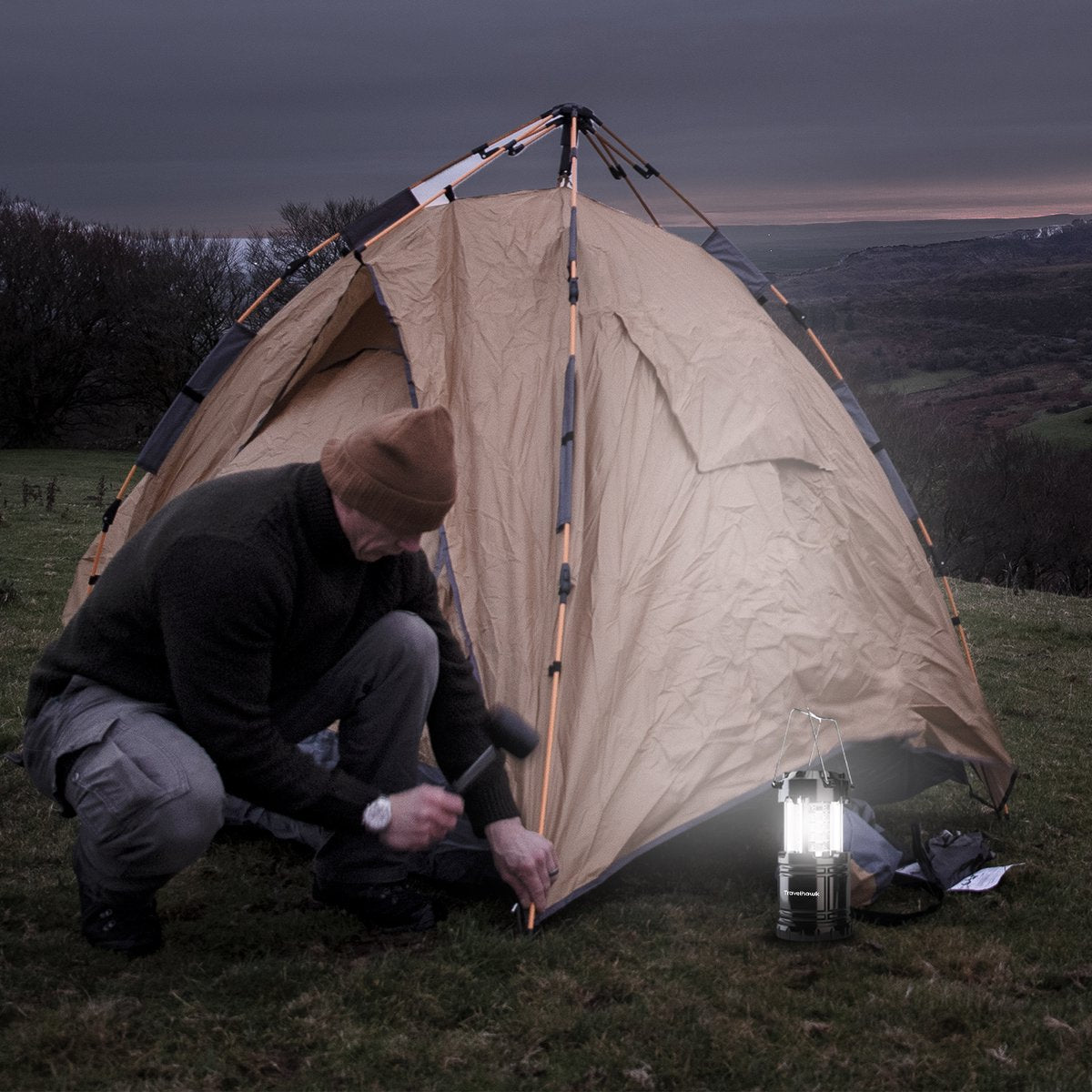 Travelhawk Campinglamp 2 Stuks – LED Tentlamp Batterij