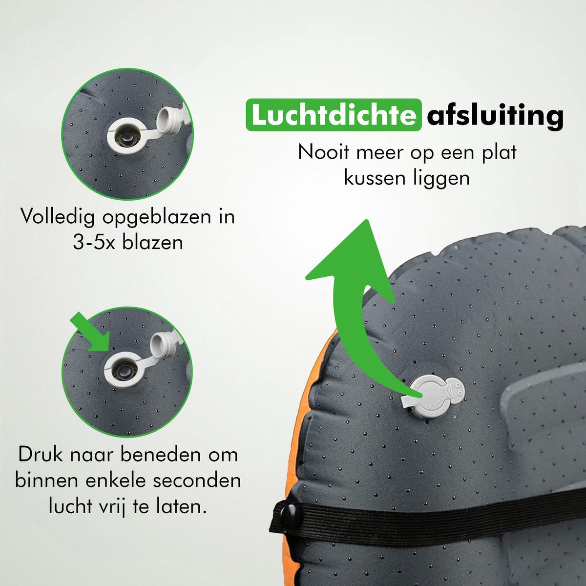 Lichtgewicht kampeerkussen voor backpacken en reizen