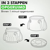 Lichtgewicht opvouwbare emmer meenemen op reis
