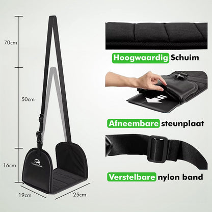 Lichtgewicht reis voetensteun zwart