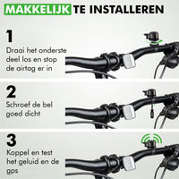 Montage van fietsbel met AirTag