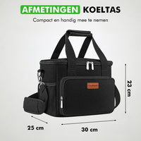 Afmetingen van de Travelhawk koeltas 15 liter