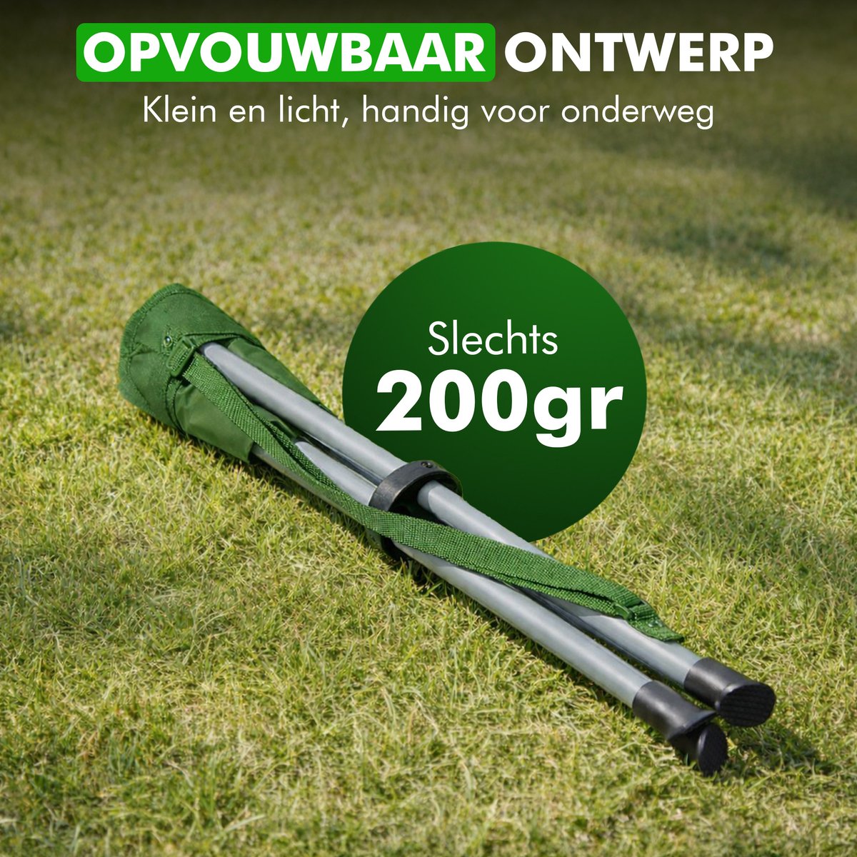 Onderkant Travelhawk opvouwbare kruk met stevige vergrendeling en stabiele basis