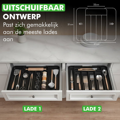 Onderzijde Travelhawk bestek organizer met vier antisliphoeken