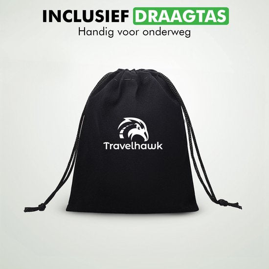 Opgevouwen Travelhawk plaid 150x200 cm grijs