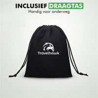 Opgevouwen Travelhawk plaid 150x200 cm grijs