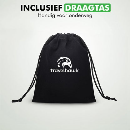 Opgevouwen Travelhawk plaid 150x200 cm grijs