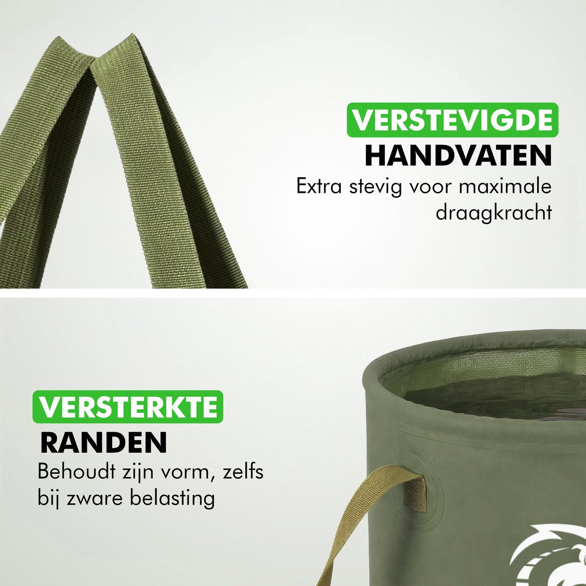 Opvouwbare camping emmer met stevig handvat 

