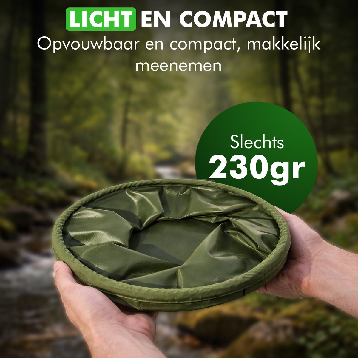 Opvouwbare emmer duurzaam materiaal detail