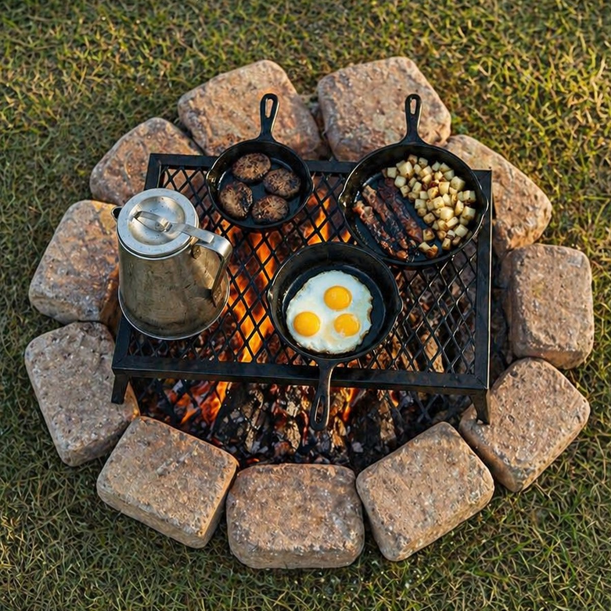 Outdoor barbecue rooster voor camping