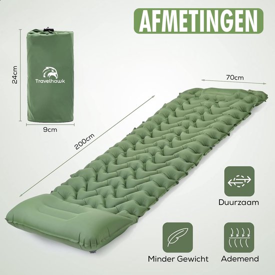 HIKENTURE Dubbele slaapmat, zelfopblazend met ingebouwde elektrische pomp, 8 cm dik campingmatras van schuim, zelfopblaasbare luchtmatras met kussen, slaapmat voor outdoor, tent, auto - B1 HIKENTURE Dubbele slaapmat, zelfopblazend met ingebouwde elektrische pomp, 8 cm dik campingmatras van schuim, zelfopblaasbare luchtmatras met kussen, slaapmat voor outdoor, tent, auto - B1