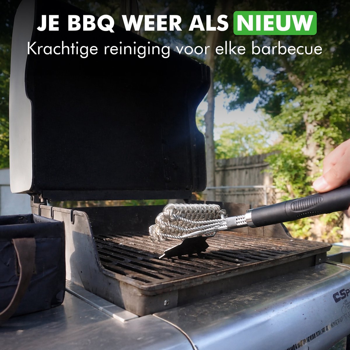 RVS staalborstel barbecue detail borstelharen