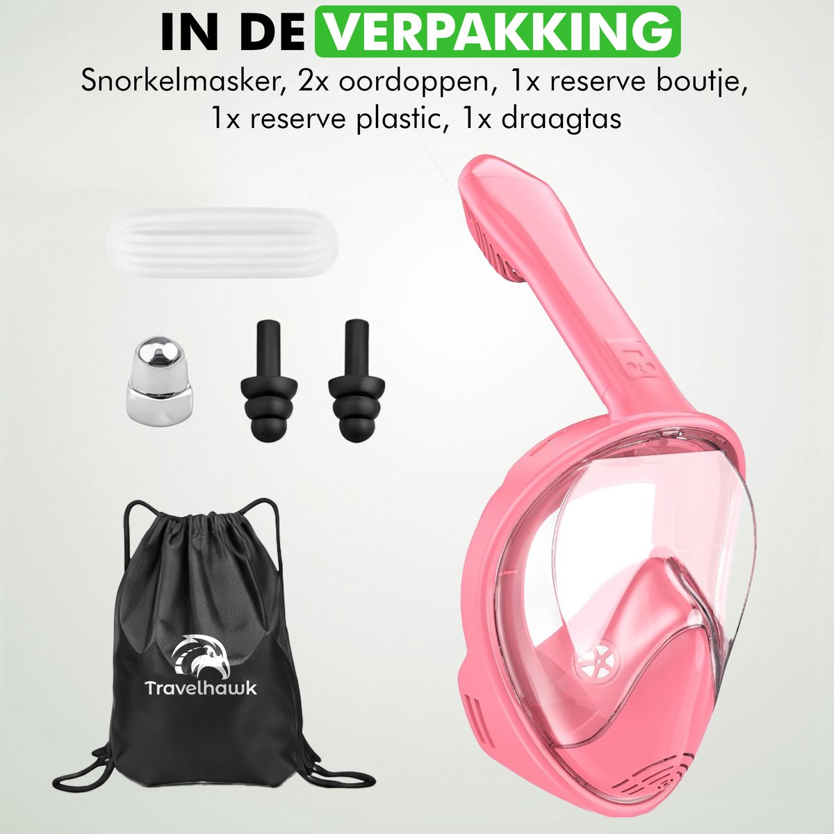 Roze snorkelmasker voor meisjes en jongens