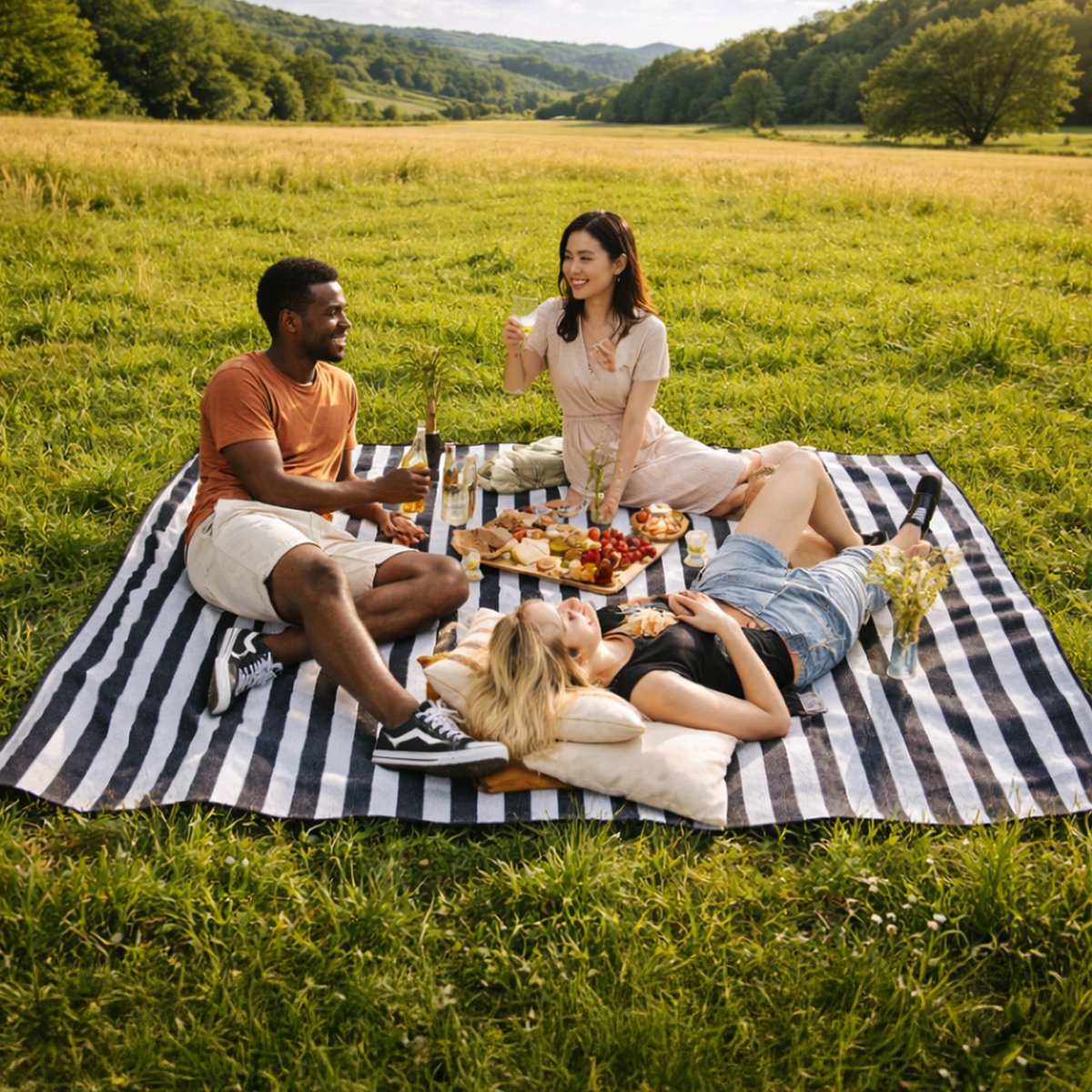 Ruime picknickmat voor recreatie en ontspanning